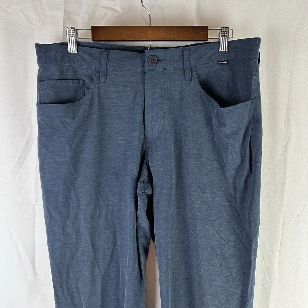 Travis Mathew Pants Mens 34x31 Blue Performance 5-Pocket Golf Stretch IMQ534‎